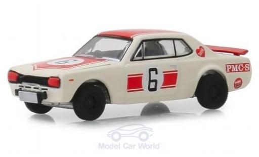 Nissan Skyline 1/64 Greenlight 2000 GT-R bianco 1971 modellino in miniatura