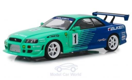 Nissan Skyline 1/18 Greenlight GT-R (BNR34) RHD Falken Tires 1999 modellino in miniatura
