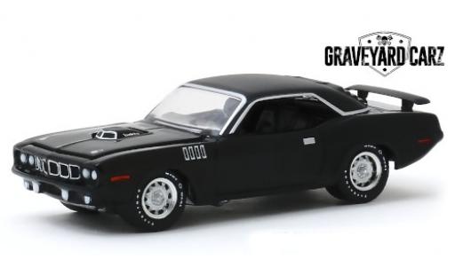 Plymouth Cuda 1/64 Greenlight 340 matt-nero Graveyard Carz 1971 Gone in 60 Seconds modellino in miniatura