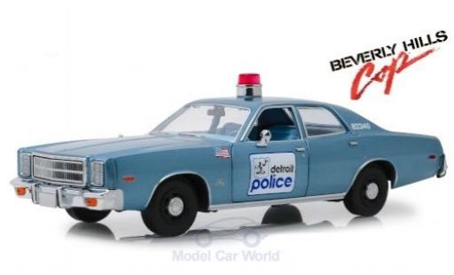 Plymouth Fury 1/18 Greenlight Detroit Police Department 1977 Beverly Hills Cop modellino in miniatura