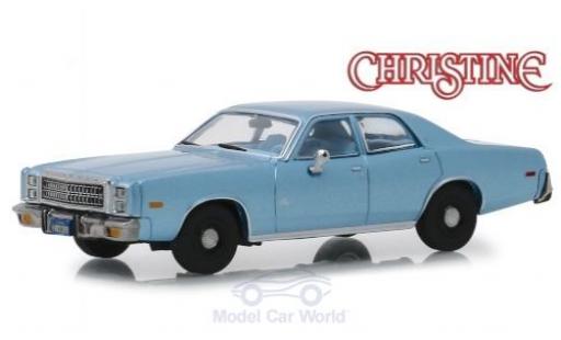 Plymouth Fury 1/43 Greenlight metallico blu Christine 1977 modellino in miniatura