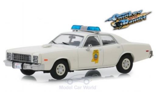 Plymouth Fury 1/43 Greenlight Mississippi Highway Patrol 1975 Smokey and the Bandit modellino in miniatura