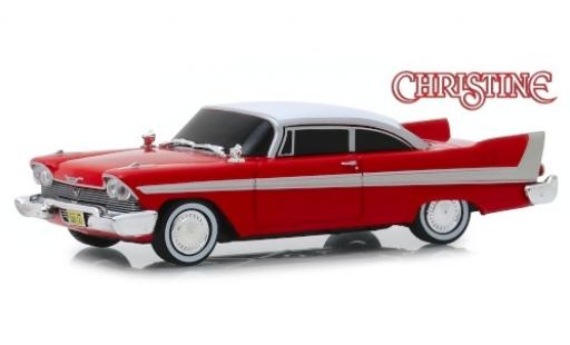 Plymouth Fury 1/43 Greenlight rosso/bianco Christine 1958 Evil Version (getönte Scheiben) modellino in miniatura