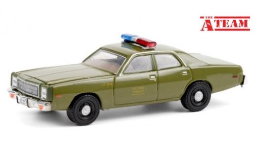Plymouth Fury 1/64 Greenlight U.S. Army - Military Police 1977 modellino in miniatura