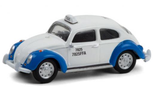 Volkswagen Beetle 1/64 Greenlight (Käfer) bianco/blu Taxi modellino in miniatura