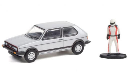 Volkswagen Golf 1/64 Greenlight I GTI grigio 1976 avec figurine modellino in miniatura