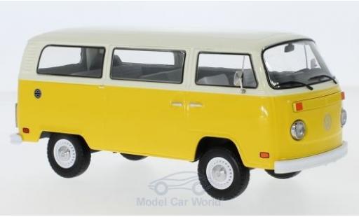 Volkswagen T2 B 1/64 Greenlight Bus giallo/beige Little Miss Sunshine 1978 modellino in miniatura