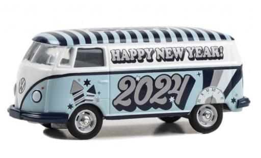 Volkswagen T2 1/64 Greenlight Kastenwagen Happy New Year 2024 1:64 modellino in miniatura
