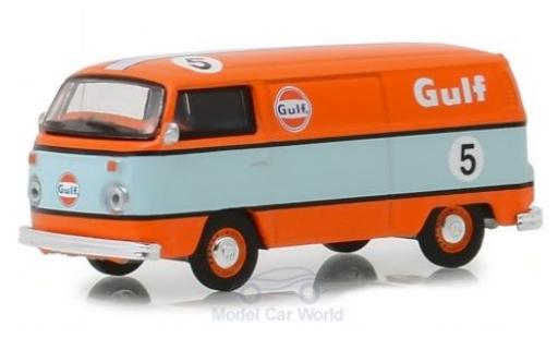 Volkswagen T2 1/64 Greenlight Kastenwagen orange/blu 1975 modellino in miniatura
