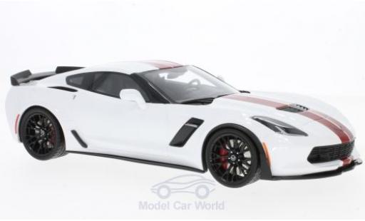 Chevrolet Corvette 1/18 GT Spirit C7 Z06 bianco/rosso 2017 modellino in miniatura