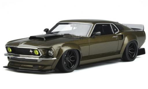 Ford Mustang 1/18 GT Spirit Prior Design metallico marroneee 1969 modellino in miniatura