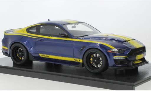 Ford Mustang 1/18 GT Spirit Shelby Super Snake blu foncé/giallo Blue Hornet 2021 modellino in miniatura