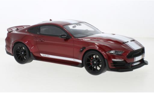 Ford Mustang 1/18 GT Spirit Shelby Super Snake metallise rosso foncé/bianco 2020 modellino in miniatura