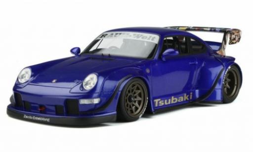 Porsche 964 RWB 1/18 GT Spirit 911  Body Kit metallise blu RHD Tsubaki 1992 modellino in miniatura
