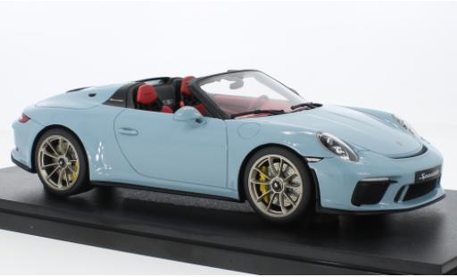 Porsche 992 Speedster 1/18 GT Spirit 911 (991.2) blu clair 2019 modellino in miniatura