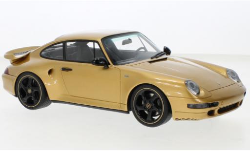 Porsche 991 Turbo S 1/18 GT Spirit 911 (993) Projct Gold doré 2018 modellino in miniatura