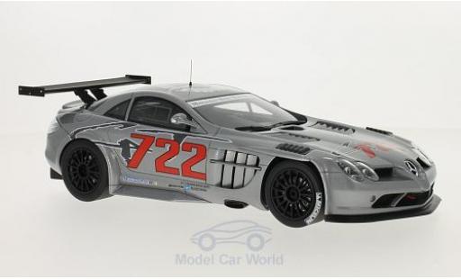 Mercedes SLR 1/18 GT Spirit McLaren 722 GT metallico grigio/Dekor modellino in miniatura