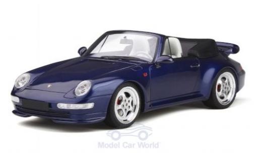 Porsche 993 Turbo 1/18 GT Spirit 911 () Turbo Cabriolet metallico blu modellino in miniatura
