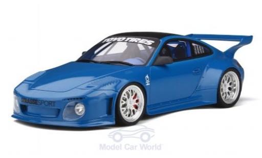 Porsche 991 1/18 GT Spirit 911 (997) Slant Nose Old & New Body Kit blu 2016 modellino in miniatura