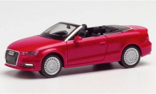 Audi A3 1/87 Herpa Cabriolet metallico rosso modellino in miniatura