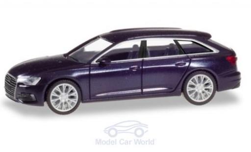Audi A6 1/87 Herpa Avant metallico blu modellino in miniatura