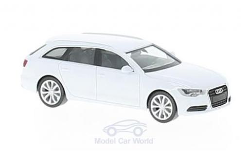Audi A6 1/87 Herpa Avant metallico bianco modellino in miniatura