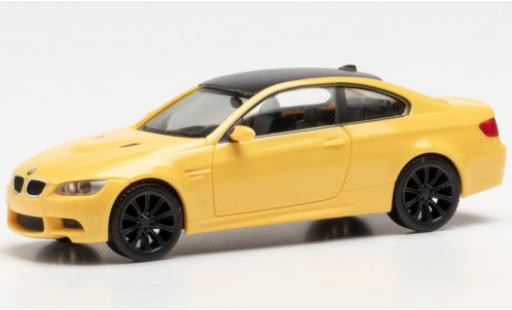 Bmw M3 1/87 Herpa Coupe (E92) giallo/carbon modellino in miniatura