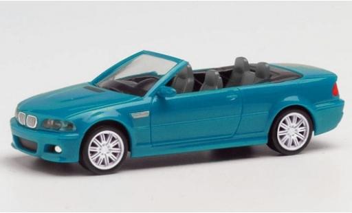 Bmw M3 1/87 Herpa (E46) Cabriolet blu modellino in miniatura