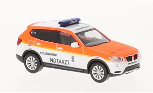 Bmw X3 1/87 Herpa Feuerwehr München / Notarzt modellino in miniatura