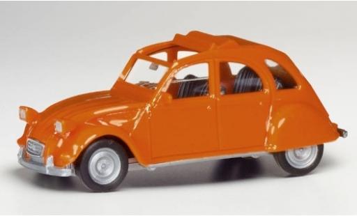 Citroen 2CV 1/87 Herpa 2 CV orange modellino in miniatura