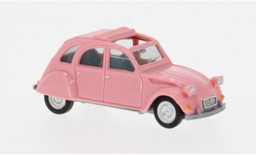 Citroen 2CV 1/87 Herpa rosa 1:87 modellino in miniatura