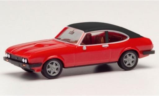 Ford Capri 1/87 Herpa MK II rosso/matt-nero modellino in miniatura