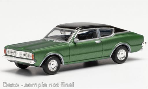 Ford Taunus 1/87 Herpa (TC I) Coupe metallico verde/nero modellino in miniatura