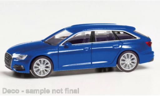 Audi A6 1/87 Herpa Avant metallise blu modellino in miniatura
