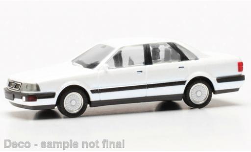 Audi V8 1/87 Herpa bianco modellino in miniatura