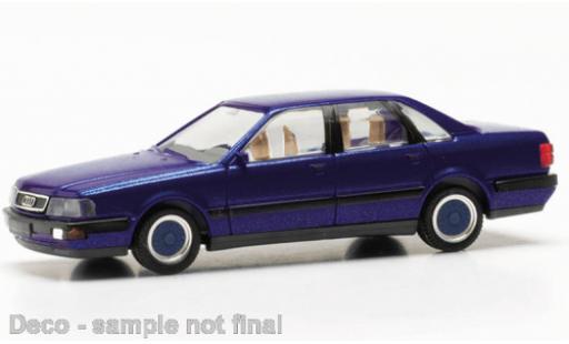 Audi V8 1/87 Herpa metallise blu modellino in miniatura