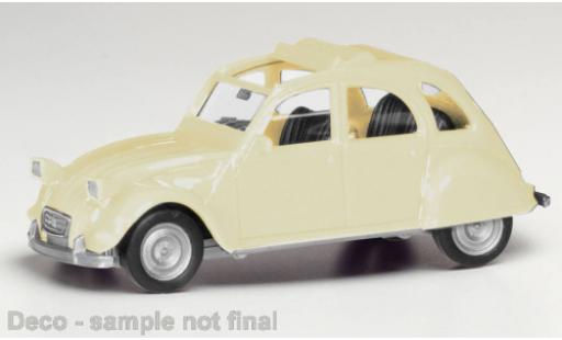 Citroen 2CV 1/87 Herpa beige clair modellino in miniatura