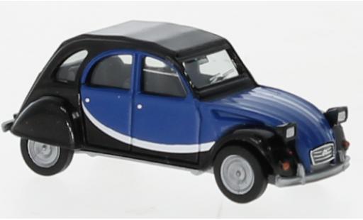 Citroen 2CV 1/87 Herpa Charleston blu/nero modellino in miniatura