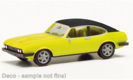 Ford Capri 1/87 Herpa MK III giallo/nero modellino in miniatura