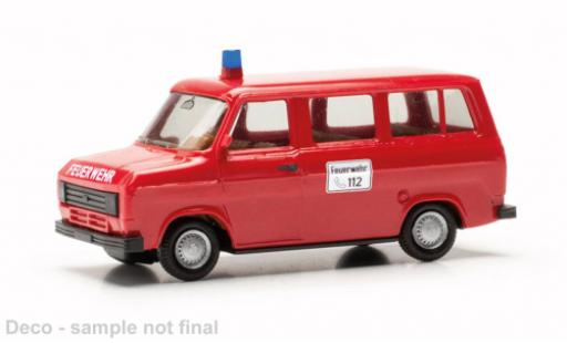 Ford Transit 1/87 Herpa bus MTW pompiers modellino in miniatura