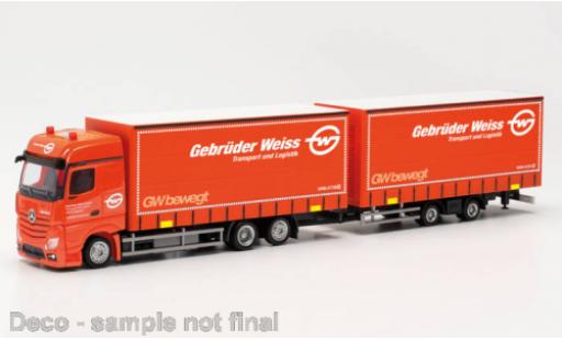 Mercedes Actros 1/87 Herpa Bigspace Gebrüder Weiss (A) 2018 modellino in miniatura