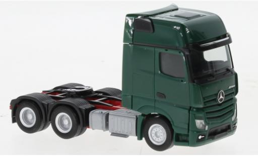 Mercedes Actros 1/87 Herpa Gigaspace 6x4 verde foncé modellino in miniatura