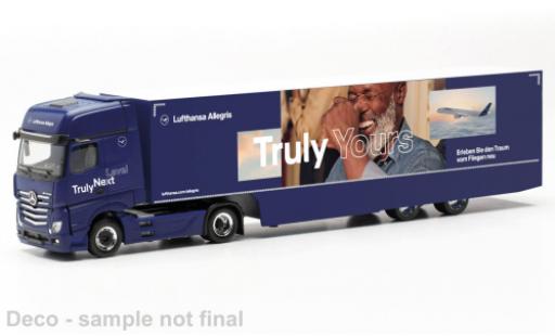 Mercedes Actros 1/87 Herpa Gigaspace Lufthansa modellino in miniatura