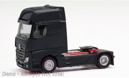 Mercedes Actros 1/87 Herpa Gigaspace nero modellino in miniatura