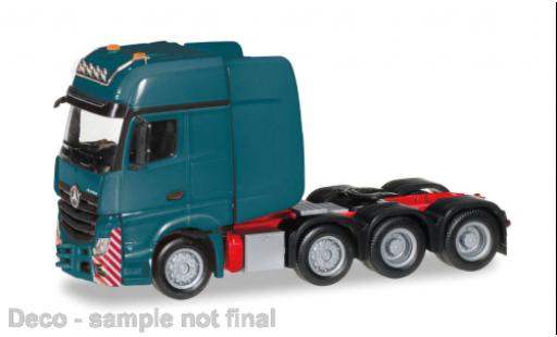 Mercedes Actros 1/87 Herpa SLT turchese modellino in miniatura