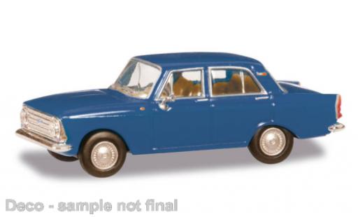 Moskwitsch 408 1/87 Herpa blu modellino in miniatura