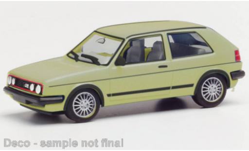 Volkswagen Golf 1/87 Herpa II GTI metallise la chaux modellino in miniatura