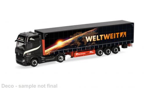 Mercedes Actros 1/87 Herpa 18 L schwarz Ferntrans Haas/weltweit 1:87 modellino in miniatura
