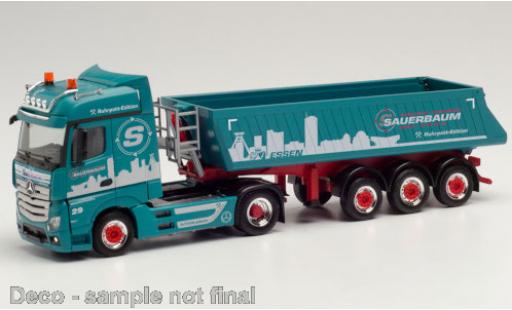 Mercedes Actros 1/87 Herpa Bigspace 2.5 Sauerbaum Schmitz Kipp-Sattelzug modellino in miniatura