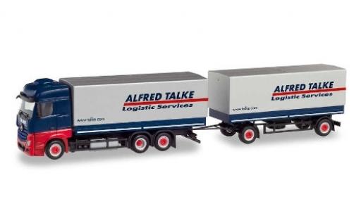 Mercedes Actros 1/87 Herpa Bigspace Alfred Talke Plan-camion avec remorque modellino in miniatura
